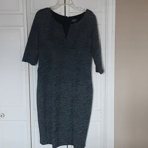 Gray Animal print Sheath dress